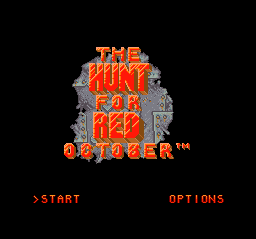 Hunt for Red October, The (Europe) Title Screen
